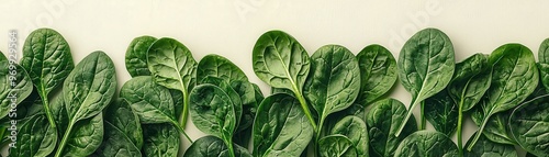 Organic spinach, freshly picked and bunched, D illustration photo