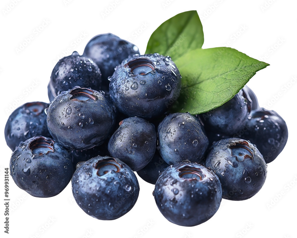 still fresh juicy a pile of blueberry with leaf isolated on transparent background still fresh juicy a pile of blueberry with leaf isolated on transparent background