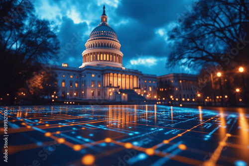 A B2G scenario where a tech company presents an innovative solution to a government body for approval.