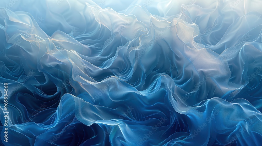 Abstract waves create a tranquil blue background with flowing textures and soft gradients Abstract waves create a tranquil blue background with flowing textures and soft gradients