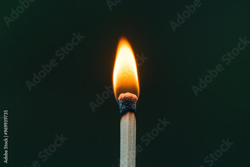 Ignited Matchstick, Close-Up of Flame and Fire Starting