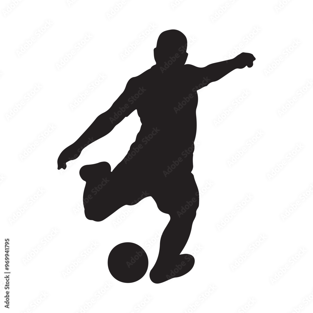 Football player, soccer, isolated vector silhouette. Team sport athlete logo Football player, soccer, isolated vector silhouette. Team sport athlete logo