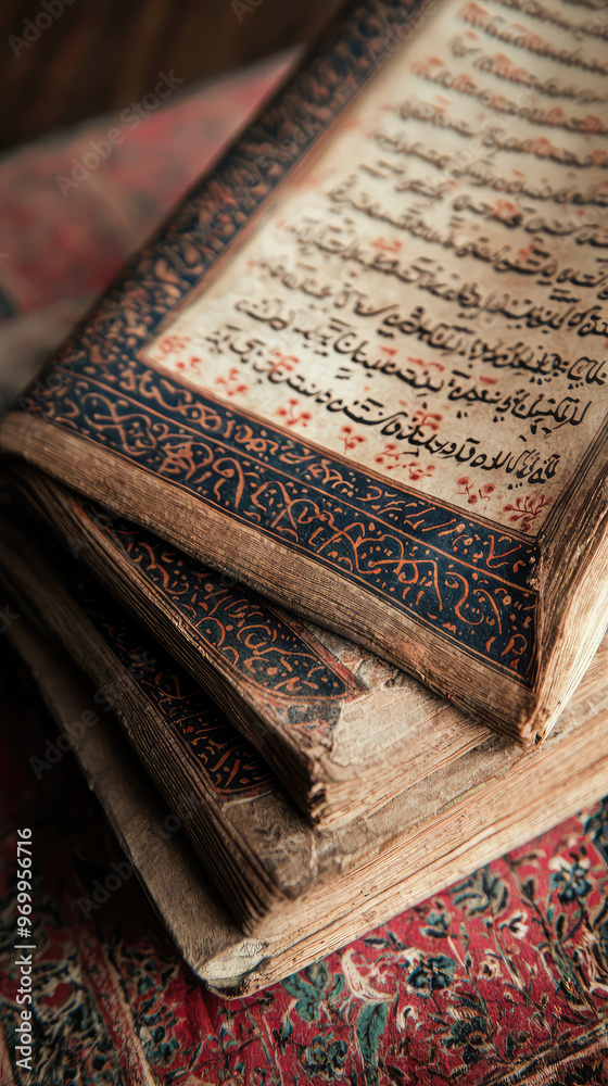 Ancient manuscripts with beautiful calligraphy showcase rich history and artistry Ancient manuscripts with beautiful calligraphy showcase rich history and artistry
