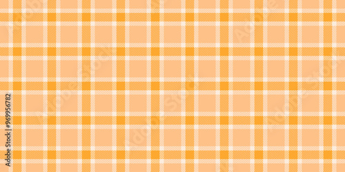 Individuality seamless tartan background, tropical check pattern fabric. Crease textile plaid vector texture in orange and light colors.