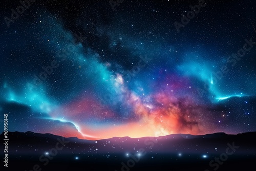 Aurora Sky, Milky Way, Astronomy Background