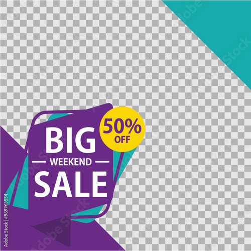 Social media template post for promotion big sale