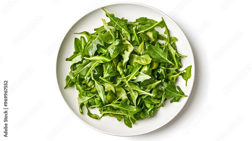 Fresh arugula salad on plate for healthy eating and culinary inspiration