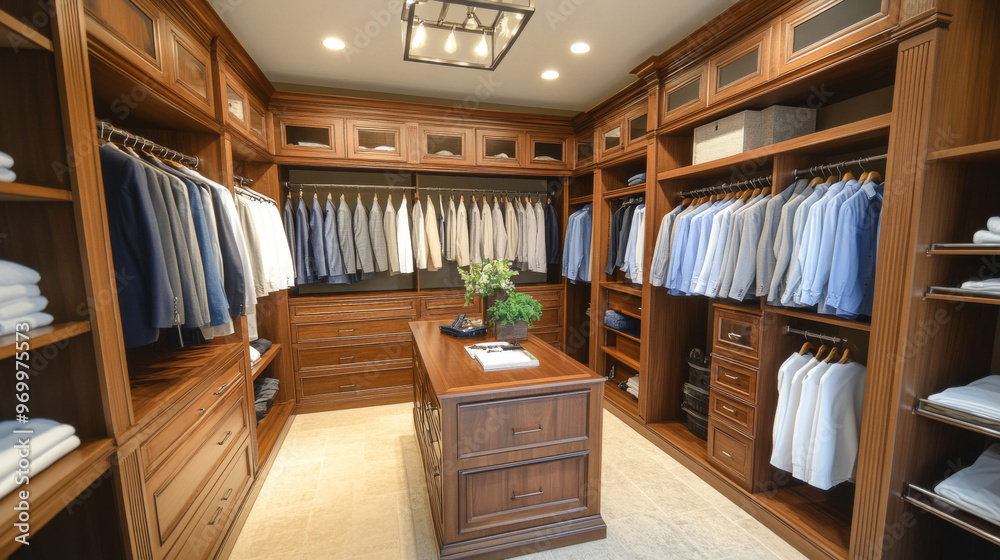 Showcase different wardrobe designs, such as built-in closet systems ...