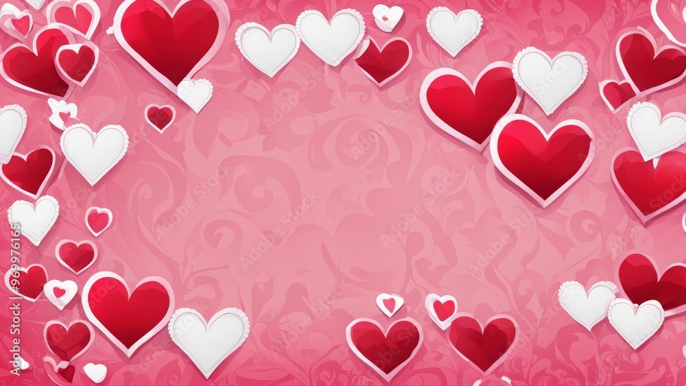 background with hearts, illustration background with hearts, illustration