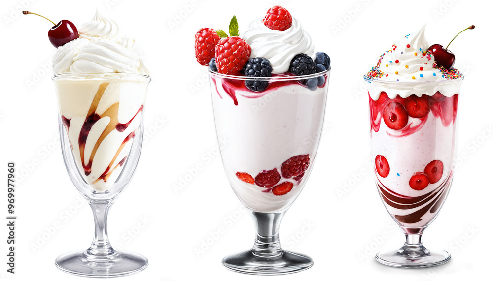 Chocolate Swirl Ice Cream in Glass on a transparent background Chocolate Swirl Ice Cream in Glass on a transparent background