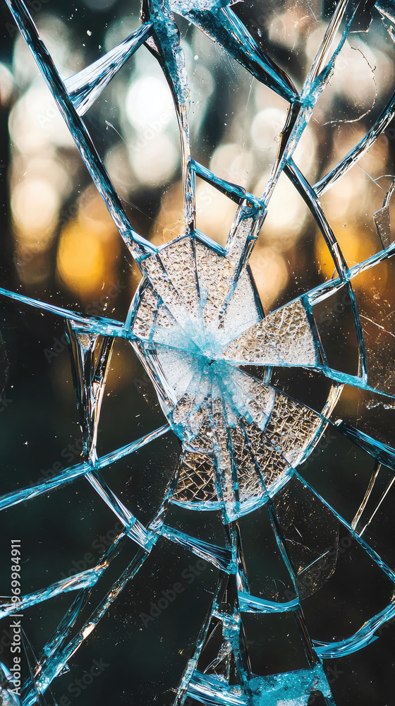 A close up of shattered mirror reflecting damage and beauty of broken glass A close up of shattered mirror reflecting damage and beauty of broken glass