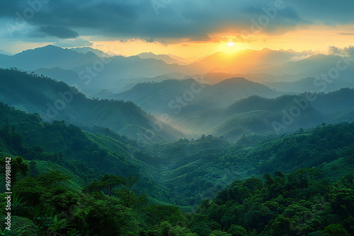 Mountain Landscape at Doi Tung