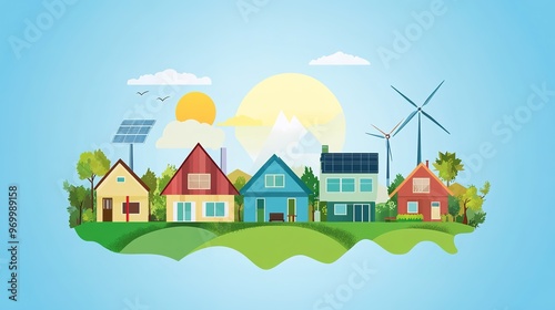 A virtual community forum discussing renewable energy solutions and sustainable living tips