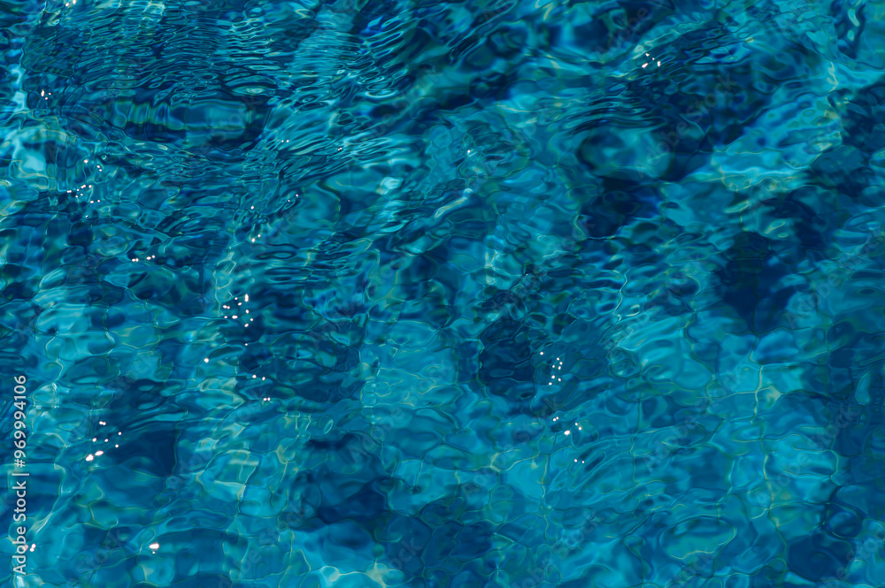 Fototapeta premium A close up image of a hot tub with blue water
