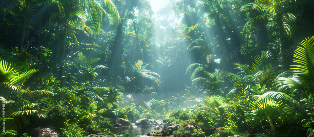 Obraz premium Tropical Jungle in August