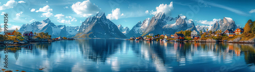 Wallpaper Mural Reine Lofoten Panorama, Arctic Summer Torontodigital.ca