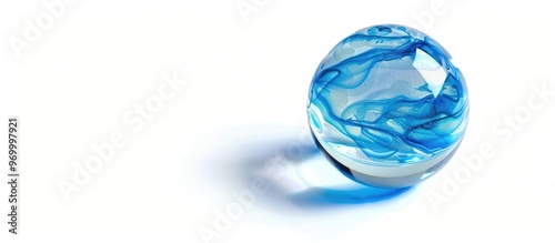 Wallpaper Mural Glass Globe Ball On A White Background Abstract Photo With Glass And Reflection Torontodigital.ca