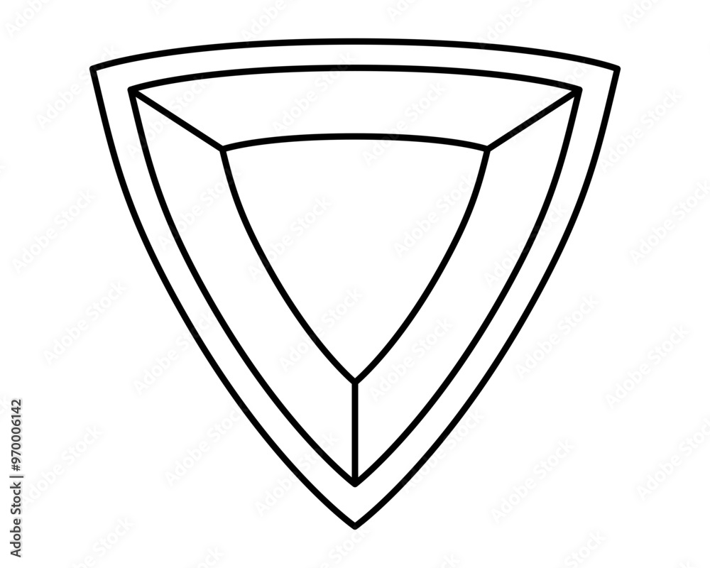 Triangular Jewelry stone, jewelry insert from a gemstone - vector linear picture for coloring, logo or pictogram. Outline. Faceted Crystal for jewelry. Triangular Jewelry stone, jewelry insert from a gemstone - vector linear picture for coloring, logo or pictogram. Outline. Faceted Crystal for jewelry.