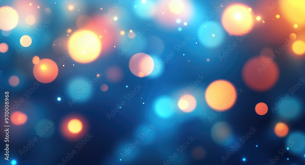 Blue Sky Glow. Abstract Bokeh Light Background with Soft Illumination Blue Sky Glow. Abstract Bokeh Light Background with Soft Illumination