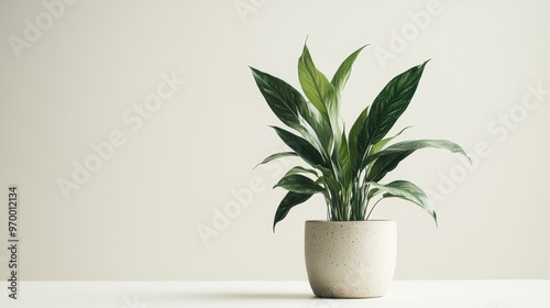 Potted plant symbol represents nature and eco-friendly living, emphasizing the significance of plants in daily life. photo