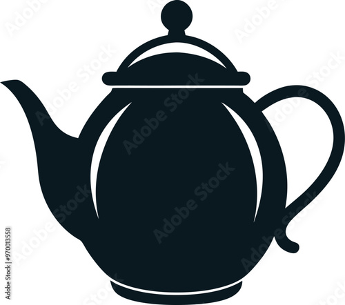 Teapot icon vector silhouette illustration