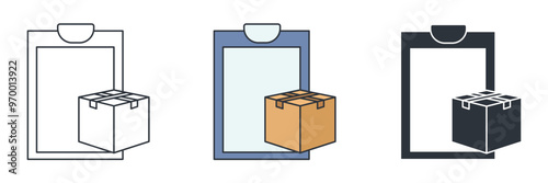 Inventory List icon symbol vector illustration isolated on white background