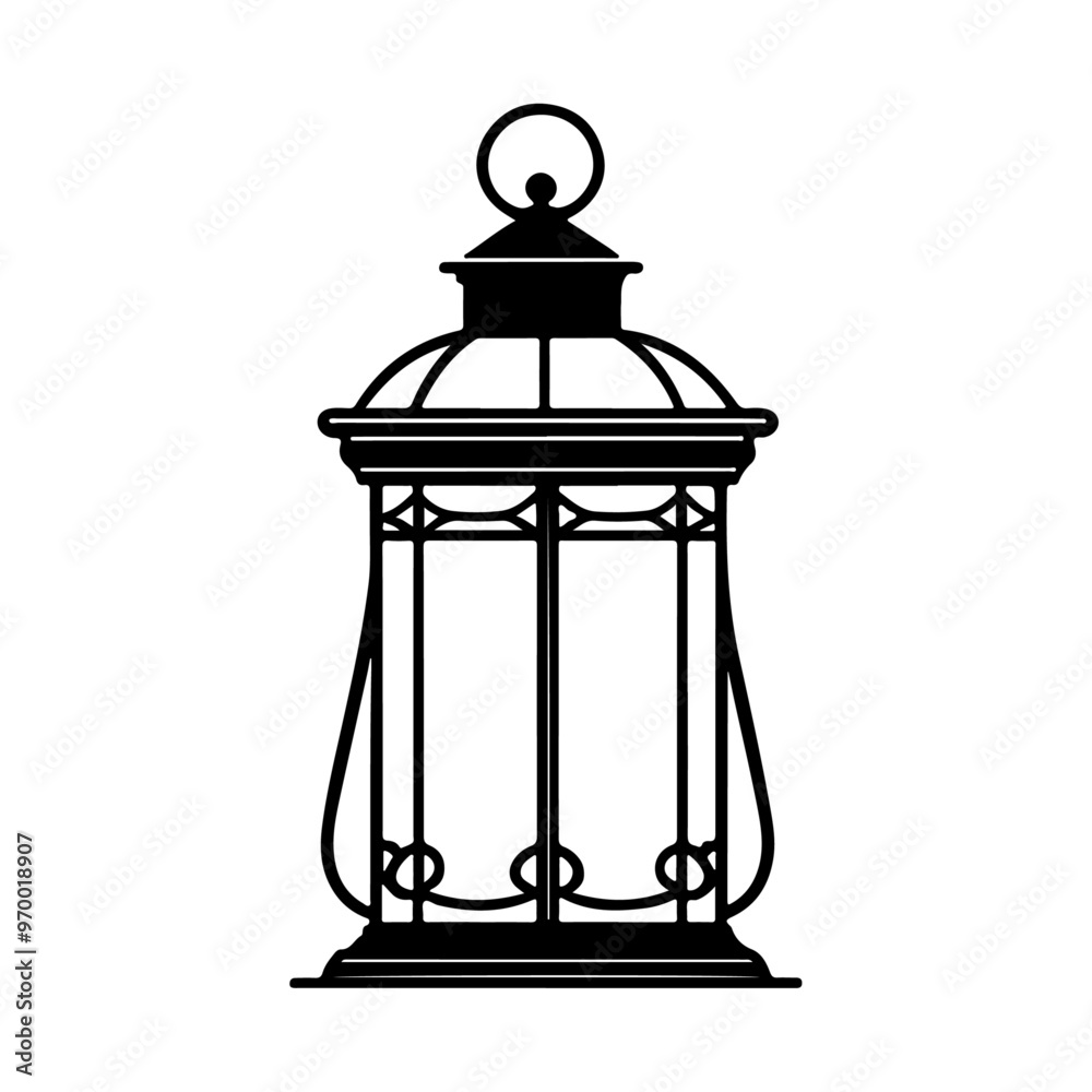 Victorian Lantern Silhouette Icon - Transparent Background Clipart, black color silhouette solid white background Victorian Lantern Silhouette Icon - Transparent Background Clipart, black color silhouette solid white background