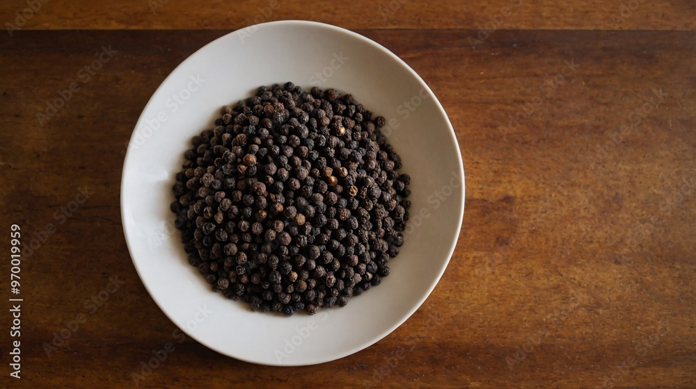 Raw Spices Image of a Black Pepper in the plate. Raw Spices Image of a Black Pepper in the plate.