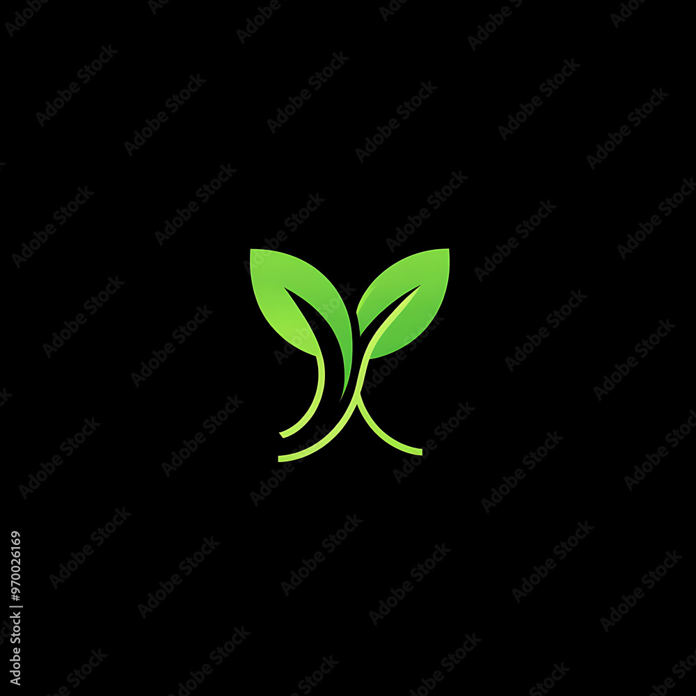 Fototapeta premium logo for health in green AI generated