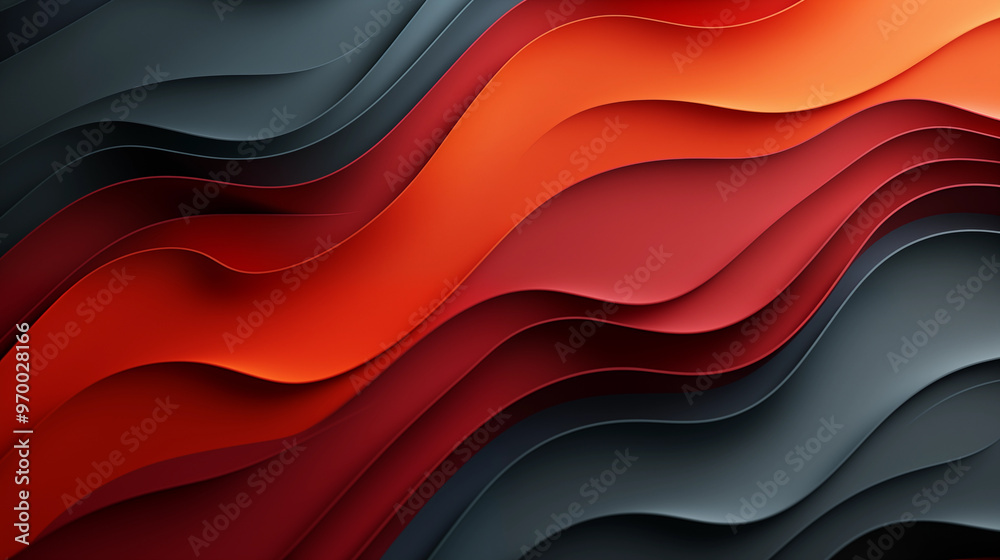 A red and black striped background with a black and red wave A red and black striped background with a black and red wave