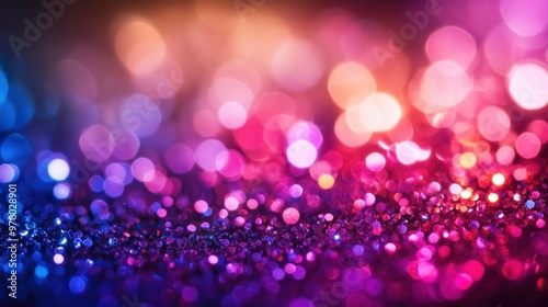 Abstract Blurred Background with Pink and Blue Lights