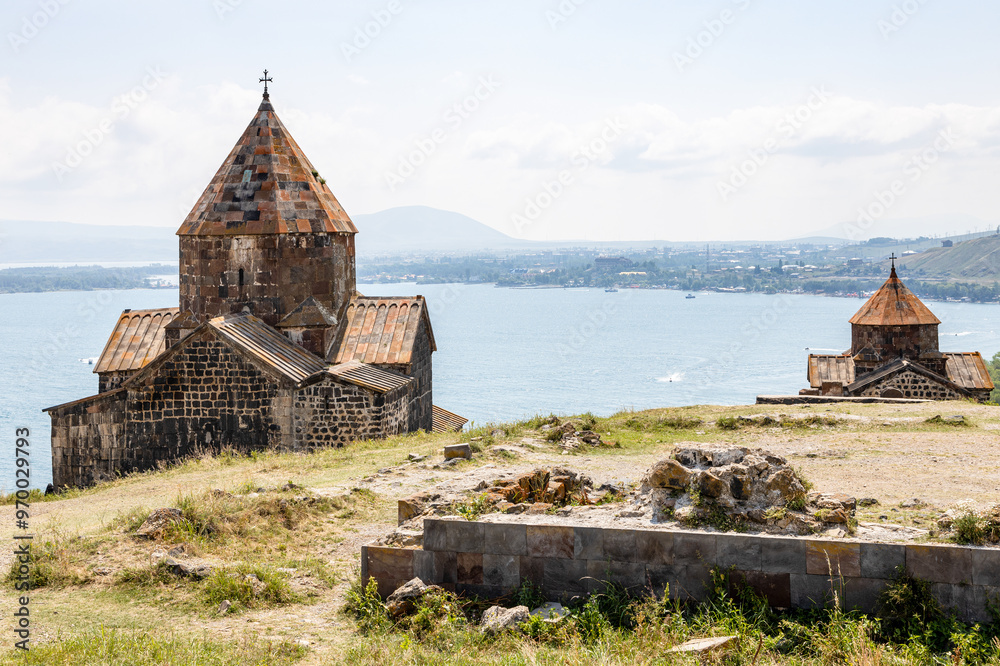 view of churches in Sevanavank Monastery, Armenia view of churches in Sevanavank Monastery, Armenia