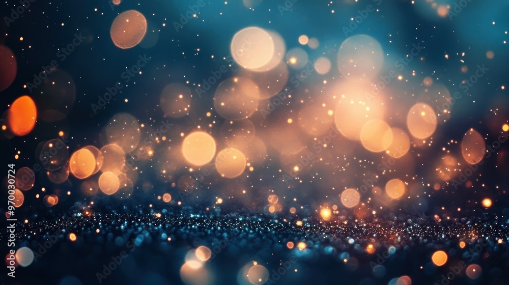 Obraz premium Abstract Glittering Background with Bokeh Lights and Texture