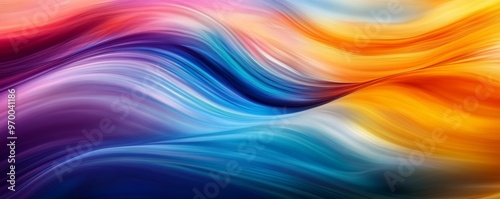 Wallpaper Mural Colorful abstract wave pattern, vibrant swirls Torontodigital.ca