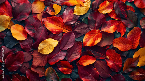 Colorful fall leaves background.