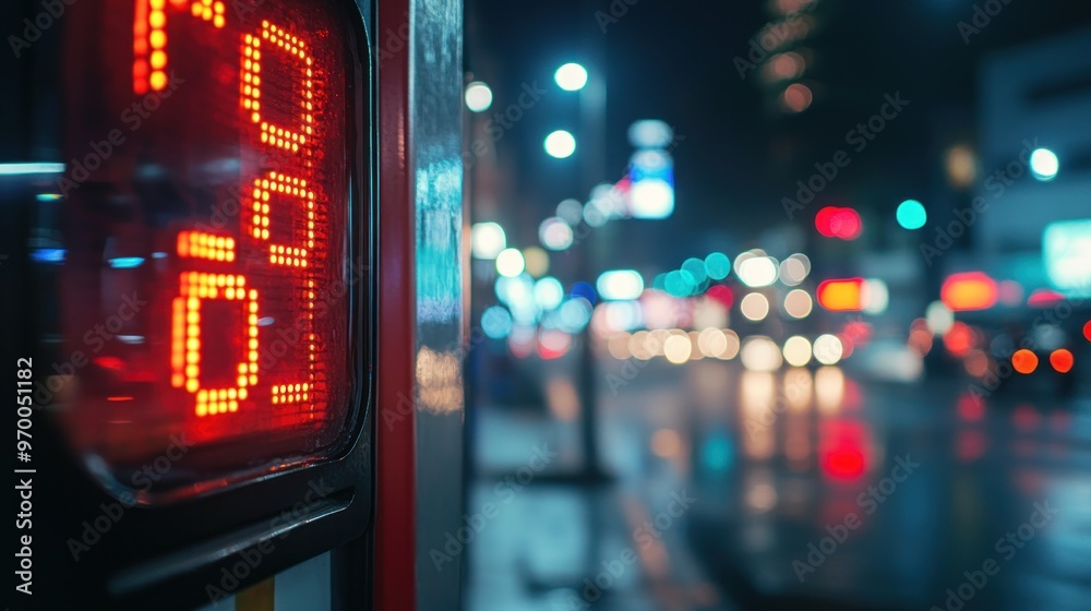 Obraz premium Night City Lights Display