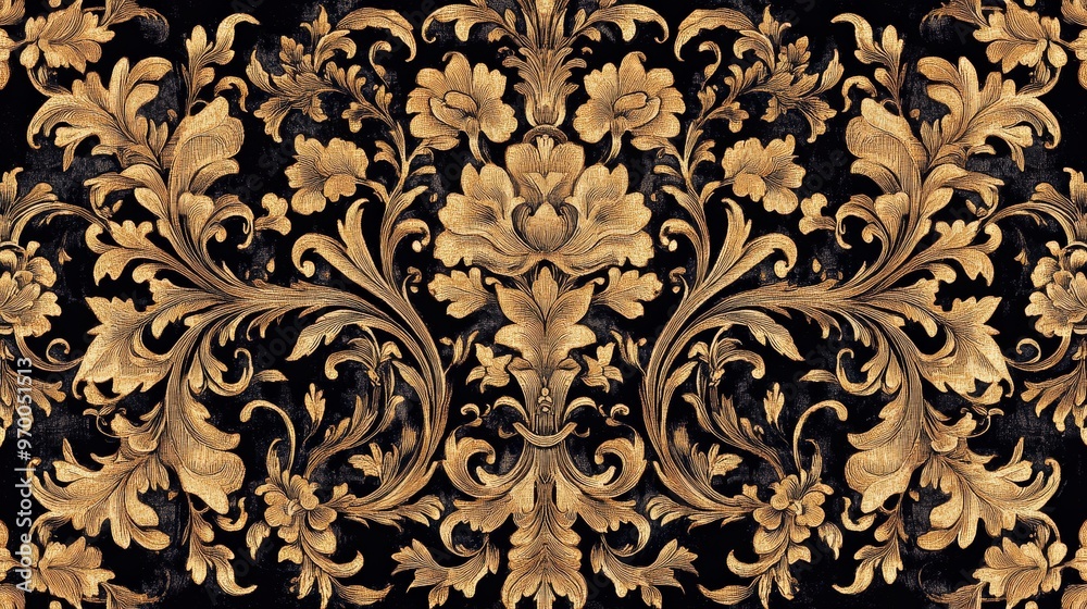 Luxurious baroque floral pattern for elegant design and decoration. Luxurious baroque floral pattern for elegant design and decoration.