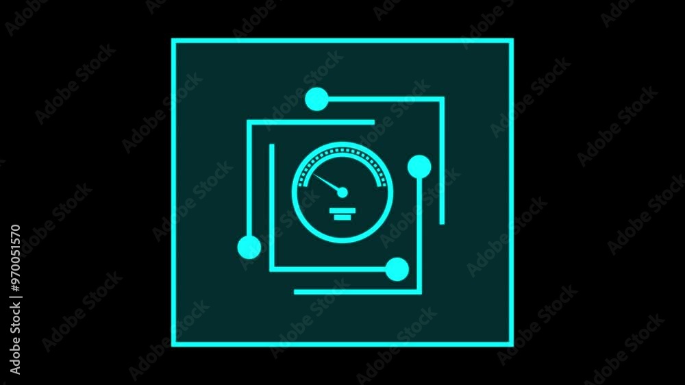 Digital car Speedometer 4k glowing animation on cyan background. Technology speedometer Performance Racing Car and bike Dashboard. Engine rpm speed meter Performance speedometer concept Loop animation Digital car Speedometer 4k glowing animation on cyan background. Technology speedometer Performance Racing Car and bike Dashboard. Engine rpm speed meter Performance speedometer concept Loop animation