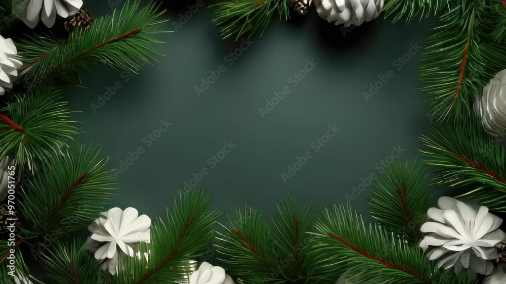 Christmas New Year decor background made of green natural fir branches Christmas New Year decor background made of green natural fir branches