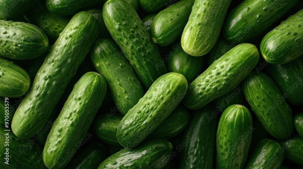 Fresh Green Cucumbers Background Fresh Green Cucumbers Background