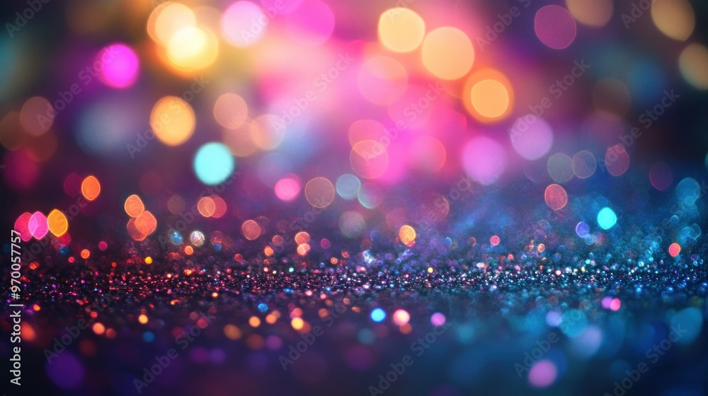 Abstract Glitter Background with Colorful Bokeh Lights Abstract Glitter Background with Colorful Bokeh Lights