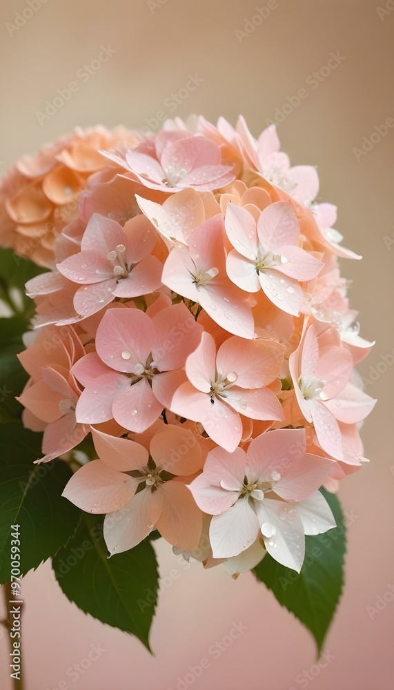 Delicate pink and white flowers with sparkling Delicate pink and white flowers with sparkling