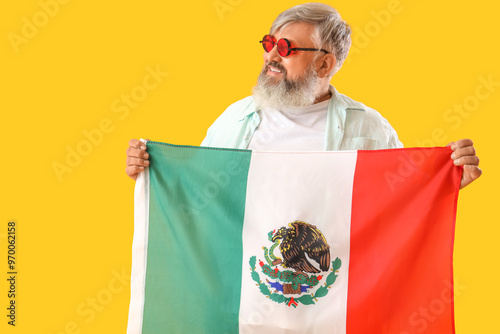 Mature man with Mexican fla...