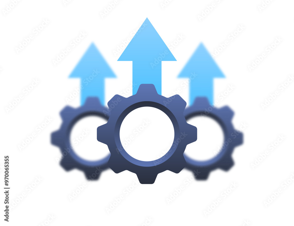 Operational excellence glyph icon. Efficient production icon. Optimize technology, innovation, production growth concept. Vector illustration Operational excellence glyph icon. Efficient production icon. Optimize technology, innovation, production growth concept. Vector illustration