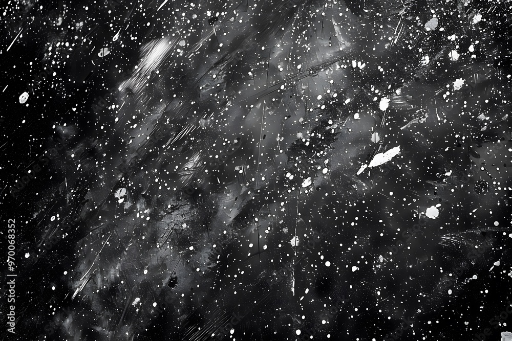 Abstract Black and White Splatter Art with Dynamic Texture Abstract Black and White Splatter Art with Dynamic Texture