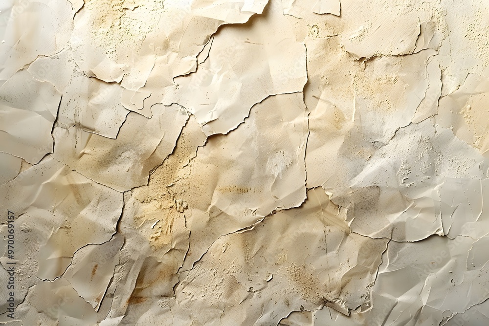 Textured Wall Surface with Cracks and Creases in Neutral Tones Textured Wall Surface with Cracks and Creases in Neutral Tones