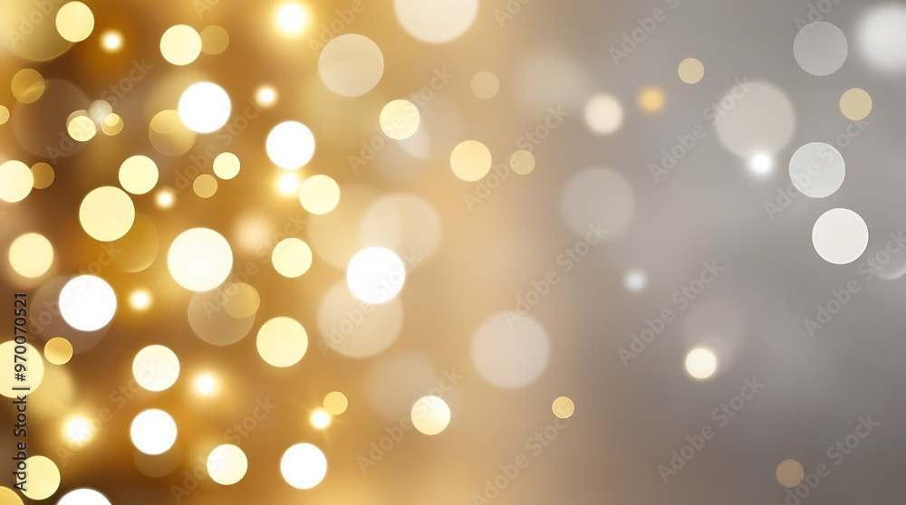 Shining golden bokeh abstract background with defocused lights on a blurry white wall Shining golden bokeh abstract background with defocused lights on a blurry white wall
