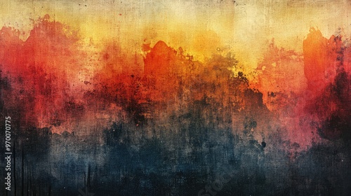 Abstract Artistic Colorful Textured Background in Warm and Cool Tones