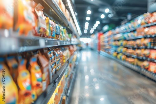 Wallpaper Mural Aisle of Colorful Snack Packages in a Supermarket Torontodigital.ca