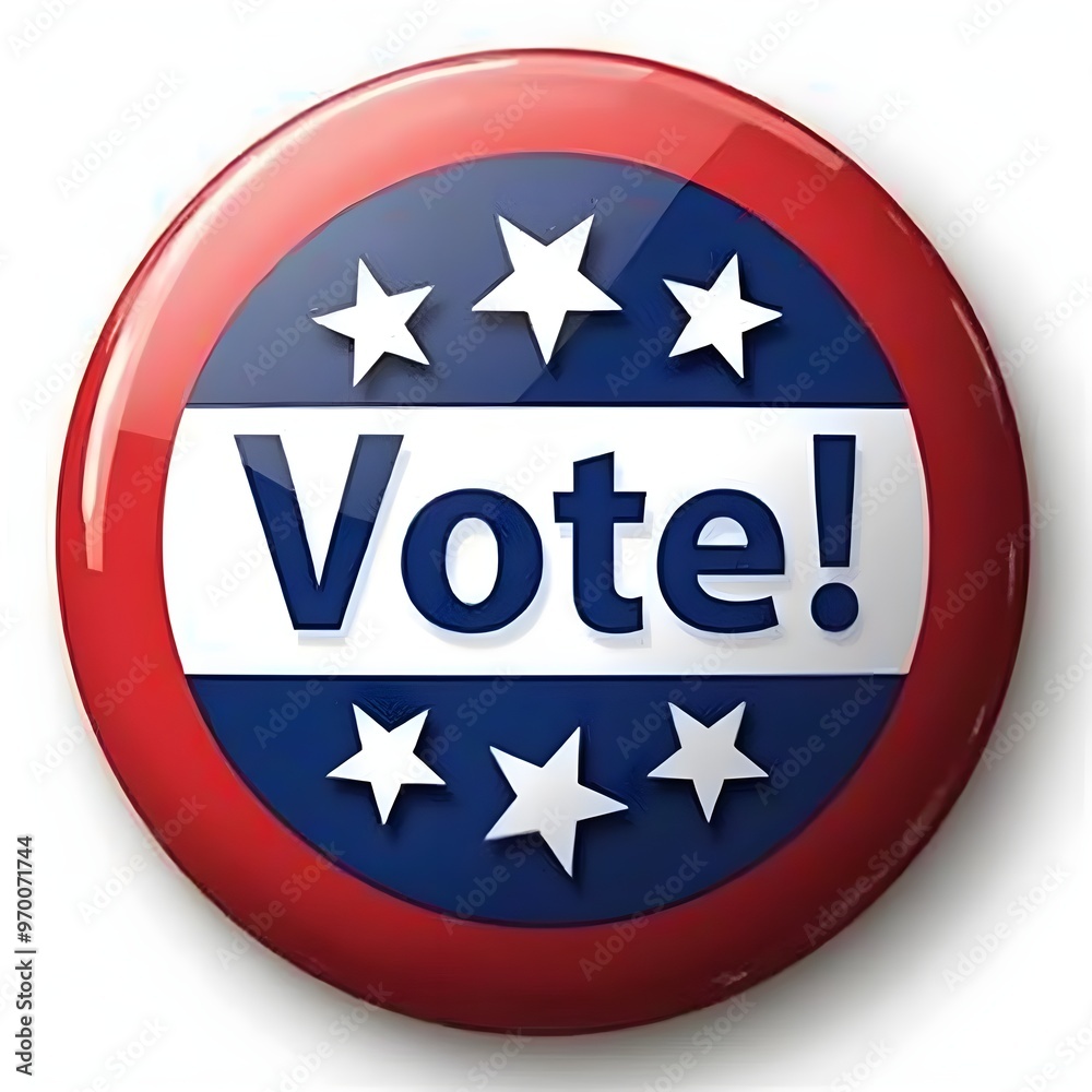 vote button with flag